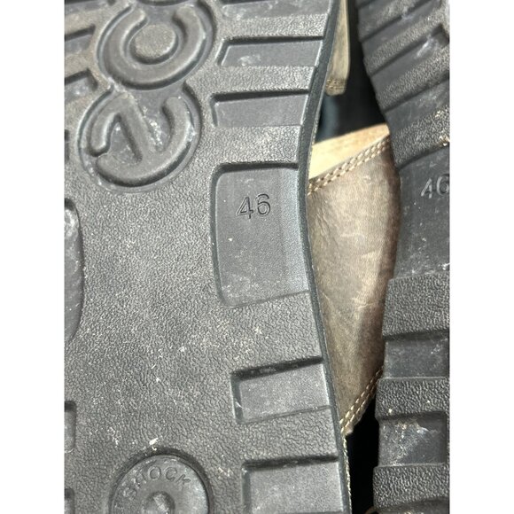 Ecco Mens Brown Leather Adjustable Strap Sandals Size 12-12.5 Footbed Outdoor - Picture 8 of 8